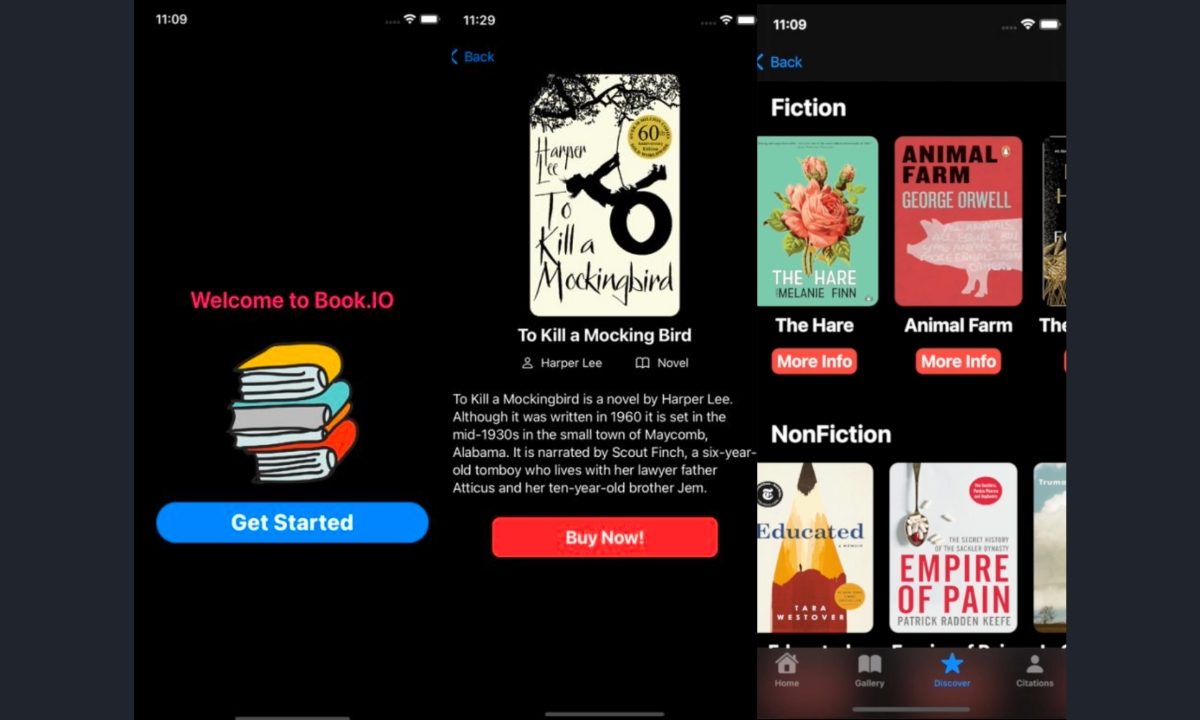 Book recommendation iOS app